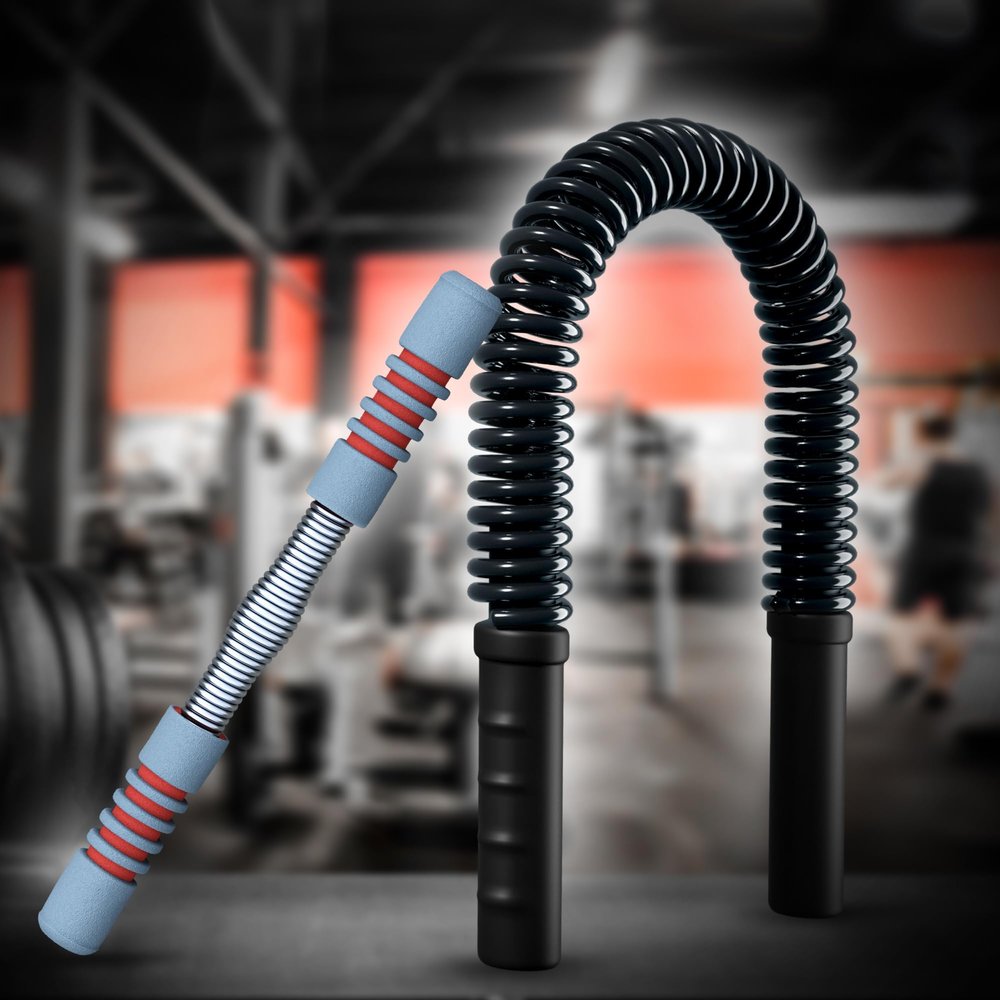 Zenooze Power Twister Flex Bar Combo Complete Upper Body Workout Set (45-100 LBS & 22-44 LBS) Complete Upper Body Workout Set for Strength and Muscle Building