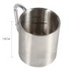 Camping Mug,Stainless Steel Camping Mug Coffee Camping Mug with Carabiner Handle Portable Backpack Outdoor Cup Lightweight Camping Gear for Men Backpacking Coffee Cup Climbing Mug view 4