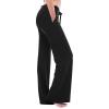 Womens Cargo Pants High Waist Wide Leg Pants with Pockets Casual Button Stretch Yoga Workout Leggings Gym Sweatpants view 1