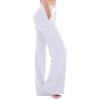 Womens Cargo Pants High Waist Wide Leg Pants with Pockets Casual Button Stretch Yoga Workout Leggings Gym Sweatpants view 1