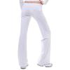 Womens Cargo Pants High Waist Wide Leg Pants with Pockets Casual Button Stretch Yoga Workout Leggings Gym Sweatpants view 3