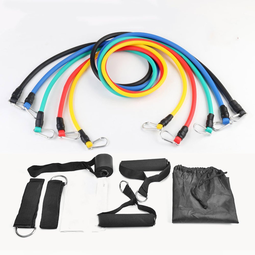 CoDipa Fitness Rally Rope, 11 Piece Rally Set, Rally Belt Stretch Rope Equipment, Training Belt Set Multifunctional. Mountaineeringbuckle