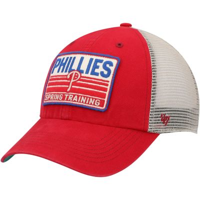 47 MLB Four Stroke Mesh Trucker Clean Up Adjustable Hat, Adult One Size Fits All (Philadelphia Phillies)