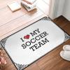 Farmhouse Bath Mat I Love My Soccer Team Doormat Anti Slip Mat Winter Welcome Mat (Color : Colour, Size : 65X90CM) view 1