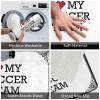 Farmhouse Bath Mat I Love My Soccer Team Doormat Anti Slip Mat Winter Welcome Mat (Color : Colour, Size : 65X90CM) view 3