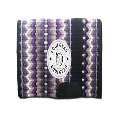 EQUIGEAR Horse Western Show Saddle pad/New Zealand Wool Western Saddle Blanket Top Wool Saddle pad Size 34" L x 36" W (Customization Available) z70