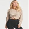 4 Pack: Women's Quick Dry Dri Fit Long Sleeve Shirts Women Crop Top Tops Crew Athletic Cropped Tee T-Shirt T Shirt Twist Front Workout Womens T-Shirts Yoga Tees Running Active Gym Wicking - Set 6, L view 2