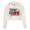 Go All Out X-Large Bone Women True Crime Junkie Funny Gift Idea Cropped Hooded Sweatshirt view 1