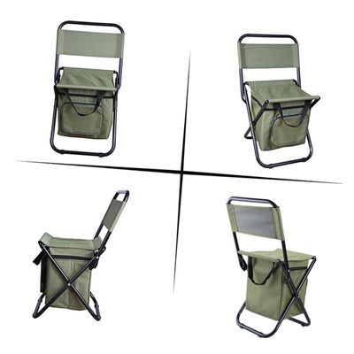 BESPORTBLE 1pc Portable Folding Beach Chair Backrest Insulated Fishing Stool Storage Bag Heavy Duty Frame for Camping Hiking Outdoor Activities