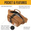 Carhartt Classic Adjustable Sling Bag, Durable, 600-Denier Water Resistant Hip Pack, Essential Waist Pack (Carhartt Brown) view 3