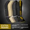DXM Martial Arts Shin Guards Kickboxing Leg Guards with Instep Protection for for Muay Thai, Boxing, MMA, Karate, Taekwondo, Sparring, Training, MMA Equipment (M, Gold & Black) view 2