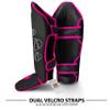DXM Martial Arts Shin Guards Kickboxing Leg Guards with Instep Protection for for Muay Thai, Boxing, MMA, Karate, Taekwondo, Sparring, Training, MMA Equipment (M, Pink & Black) view 3