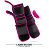 DXM Martial Arts Shin Guards Kickboxing Leg Guards with Instep Protection for for Muay Thai, Boxing, MMA, Karate, Taekwondo, Sparring, Training, MMA Equipment (M, Pink & Black) view 4