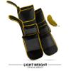 DXM Martial Arts Shin Guards Kickboxing Leg Guards with Instep Protection for for Muay Thai, Boxing, MMA, Karate, Taekwondo, Sparring, Training, MMA Equipment (XL, Gold & Black) view 4