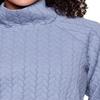 RBX Cowl Neck Sweater for Women Cowl Neck Cable Knit Sweatshirt Lightweight Long Sleeve Mock Neck Pullover, Relaxed Fit Yoga Sweater Cable Light Blue L view 2