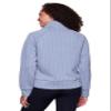 RBX Cowl Neck Sweater for Women Cowl Neck Cable Knit Sweatshirt Lightweight Long Sleeve Mock Neck Pullover, Relaxed Fit Yoga Sweater Cable Light Blue L view 3