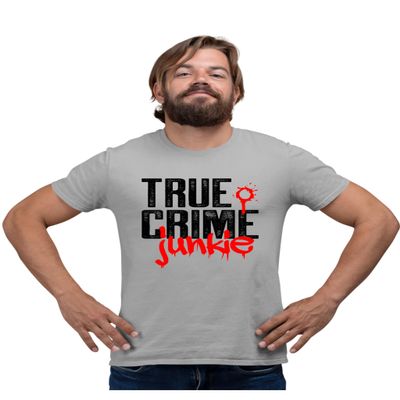 3X-Large Oxford Mens True Crime Junkie Funny Gift Idea T-Shirt