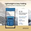 Arrowhead Outdoor Multi-Function 3-in-1 Compact Camp Chair: Backpack, Stool & Insulated Cooler, w/Bottle Holder & Storage Bag, External Pockets, Backrest, Fishing, Hiking, Heavy-Duty, USA-Based view 4