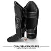 DXM Martial Arts Shin Guards Kickboxing Leg Guards with Instep Protection for for Muay Thai, Boxing, MMA, Karate, Taekwondo, Sparring, Training, MMA Equipment (S, Silver & Black) view 3