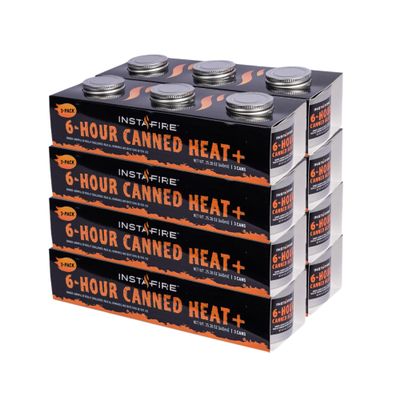 InstaFire 6-Hour Canned Heat (24 Cans), Canned Heat for Cooking, Canned Heat for Food, Heat for Camping, Heat for Camp Stove, Indoor Heat, Nontoxic Heat, Emergency Heat, Heat for Emergency