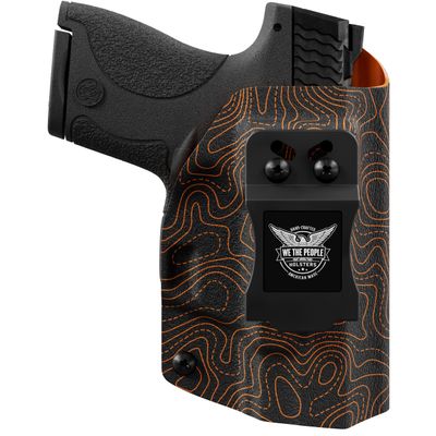 We The People Holsters - Orange Topographic Map - Right Hand - IWB Holster Compatible with Taurus G3C