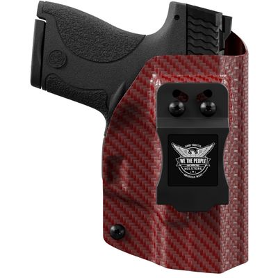 We The People Holsters - Red Carbon Fiber - Left Hand - IWB Holster Compatible with Glock 48/MOS RDS