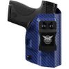 We The People Holsters - Blue Carbon Fiber - Right Hand - IWB Holster Compatible with Smith & Wesson M&P 9C/40C / M2.0 3.5"/3.6" Compact Manual Safety w/Streamlight TLR-8/8A Light RDS view 1