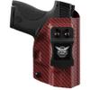 We The People Holsters - Red Carbon Fiber - Right Hand - IWB Holster Compatible with Glock 17 w/Olight Valkyrie Turbo Light view 1