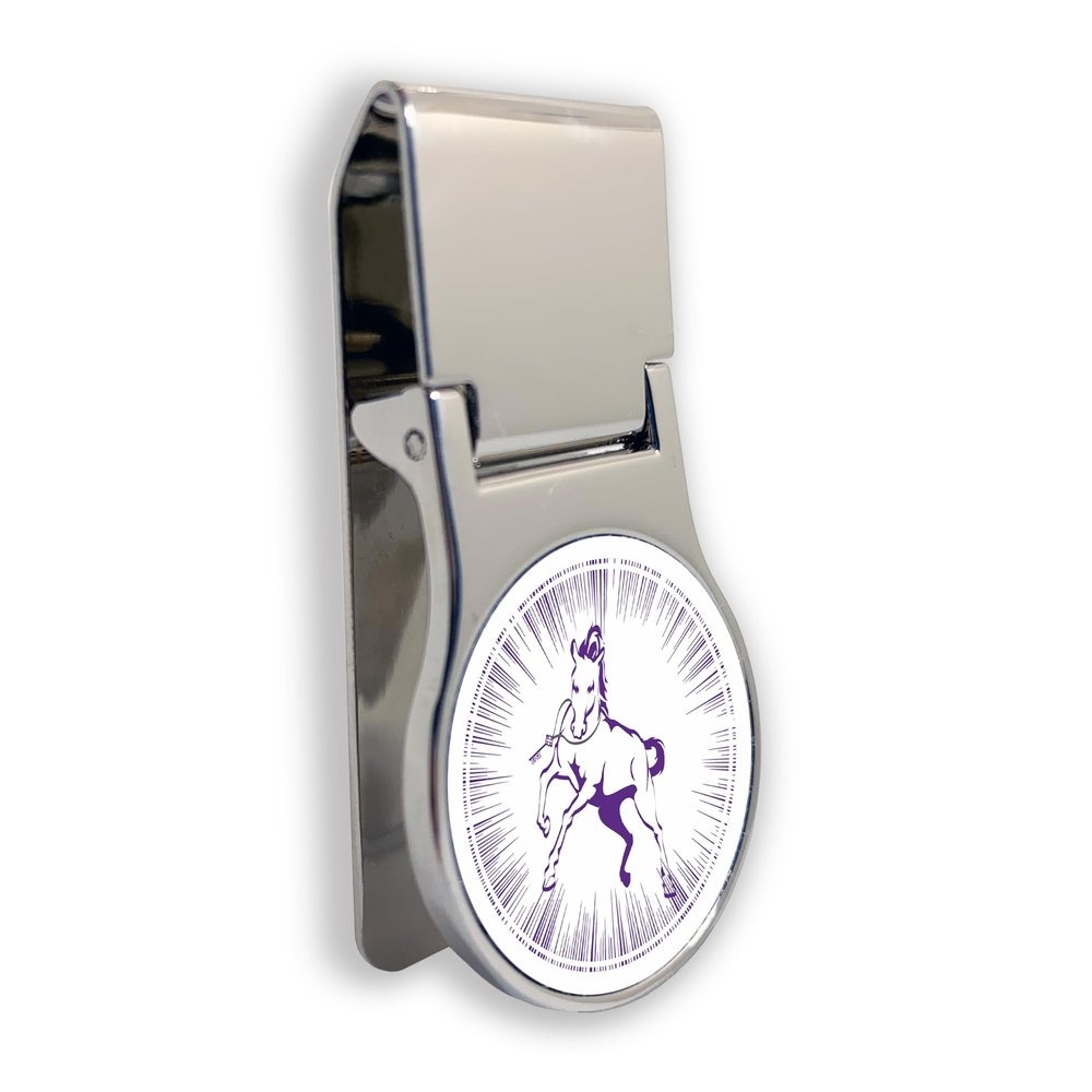 Sigma Lambda Beta Officially Licensed Money Clip - Premium Round Stainless Steel Design for Greek Life, Fraternity Brothers, Alumni, and College Students - Front Pocket Carry (Sigma Lambda Beta # 5)