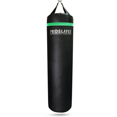 Proslayer 6ft 150lb Muay Thai Kickboxing Boxing MMA Heavy Bag - UNFILLED - Black/Light Green - Made in USA