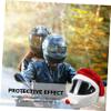 Wakauto 3pcs Stylish Christmas Santa Hat Cover for Cycling Fun Riding Gear Easy to Install Decor for Full Face Helmets Eye-catching Holiday Accessory view 4