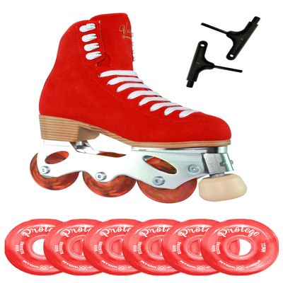 Jackson Ultima Inline Roller Skates/Red Vista/Bundle with Protege Wheels and Tools/Women's Size 6 / JUST LAUNCHED 2023