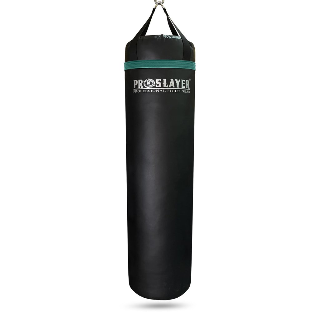 Proslayer 6ft 150lb Muay Thai Kickboxing Boxing MMA Heavy Bag - UNFILLED - Black/Dark Green - Made in USA