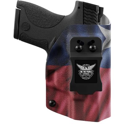 We The People Holsters - Texas Flag - Left Hand - IWB Holster Compatible with Glock 23 Gen 5 w/Streamlight TLR-8/8A Light