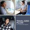 Vaverto Camping Pillow, Medium Firm Memory Foam Travel Pillow, Compressible & Portable, Breathable Washable Cover, Backpacking, Airplane & Car Travel, 12" x 18" view 4