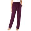 IEPOFG Fleece Lined Pants for Women Casual Winter Warm Thickened Fashion Fitness Elastic High Waisted Sweatpants with Pocket Purple view 1