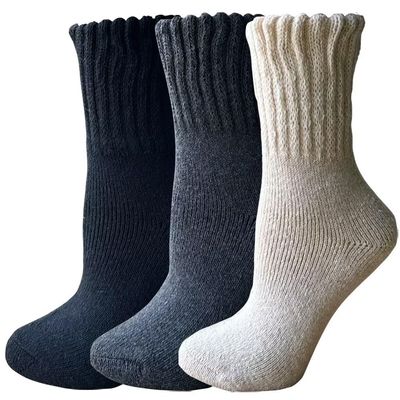 Yoicy Boot Socks for Women Winter Thick Socks Cozy Warm Solid Crew Socks Christmas Gift Socks