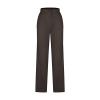 IEPOFG Fleece Lined Pants for Women Casual Winter Warm Thickened Fashion Fitness Elastic High Waisted Sweatpants with Pocket Black view 2