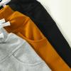 Toddler Baby Boy Girl 3 Pack Jogger Pants Ribbed Cotton Solid Color Drawstring Active Sweatpants Fall Winter Clothes (Black Brown Grey, 0-6 Months) view 2