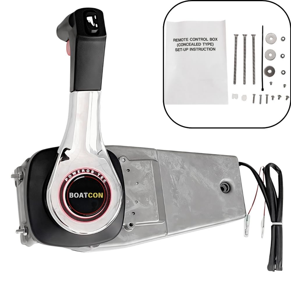 67200-93J30 Side Mount Outboard Remote Control Box Right Hand For Suzuki Outboard Engine With Trim Tilt Switch Push To Open