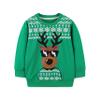 LitBud Toddler Christmas Sweatshirts Crewneck Pullover for Girl Reindeer Clothes Casual Jumper Girl Cotton Top T Shirt Long Sleeve fall Winter for Kids Green Age 2-3 Years Old 3T view 1