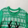 LitBud Toddler Christmas Sweatshirts Crewneck Pullover for Girl Reindeer Clothes Casual Jumper Girl Cotton Top T Shirt Long Sleeve fall Winter for Kids Green Age 2-3 Years Old 3T view 3