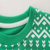 LitBud Toddler Christmas Sweatshirts Crewneck Pullover for Girl Reindeer Clothes Casual Jumper Girl Cotton Top T Shirt Long Sleeve fall Winter for Kids Green Age 2-3 Years Old 3T view 4