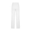 IEPOFG Fleece Lined Pants for Women Casual Winter Warm Thickened Fashion Fitness Elastic High Waisted Sweatpants with Pocket White view 3