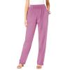 IEPOFG Fleece Lined Pants for Women Casual Winter Warm Thickened Fashion Fitness Elastic High Waisted Sweatpants with Pocket Pink view 1