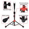 FDLS Baseball Batting tee for Adults and Youth Teens, Portable Tripod Stand Base Tee Easy Adjustable Height 27 to 46 inches for Hitting Training Practice, with Carrying Bag (Black and Red) view 3