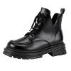 Ankle Boots for Women Fashion Chunky Block Low Heel Artificial Leather Back Zip Short Boots Toe Comfortable Round Toe Non Slip Outdoor Fall Winter Booties Shoes (White, 6.5) Botines Para Mujer view 1