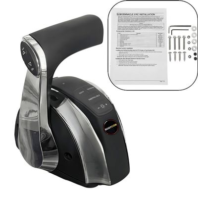 BOATCON DTS ERC 8M0079291 Outboard Remote Control Box Single Console Trim Black Chrome For Mercury 2007 DTS (digital throttle/shift) Engines and Newer