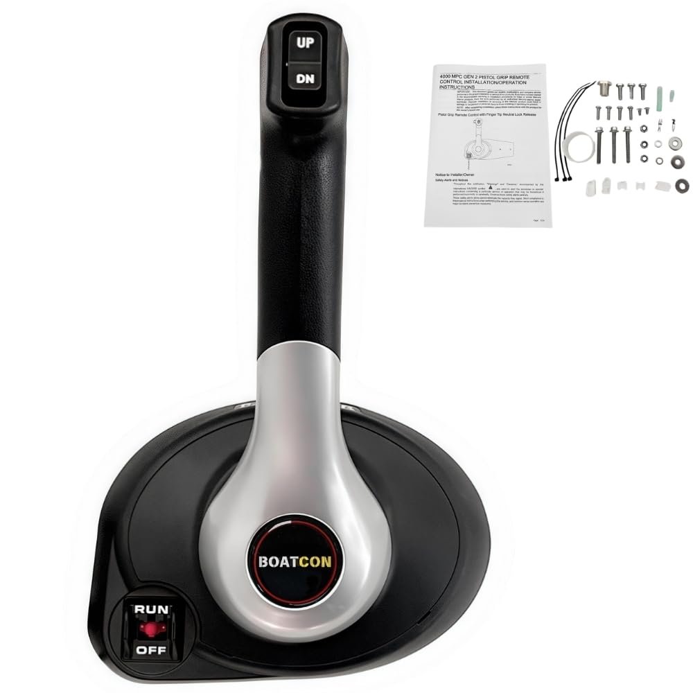 Boatcon Remote Control-4000 Gen II 883710A02 Panel Side Mount For Mercury Outboard Engine with Power Trim and Stop switch