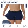 Runhit 3 Pack Spandex Shorts with Pockets for Women Volleyball Shorts 3 inch Women's Compression Shorts Workout Biker Blue Gray Black L view 3